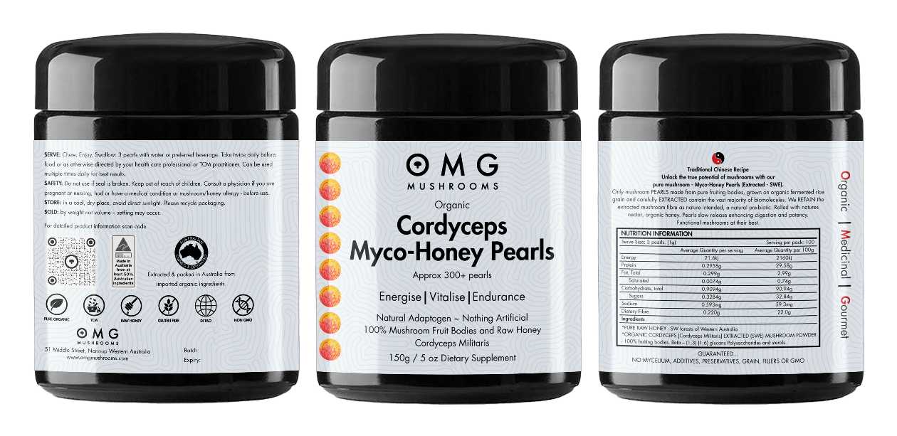 CORDYCEPS MYCO HONEY PEARLS (150g)