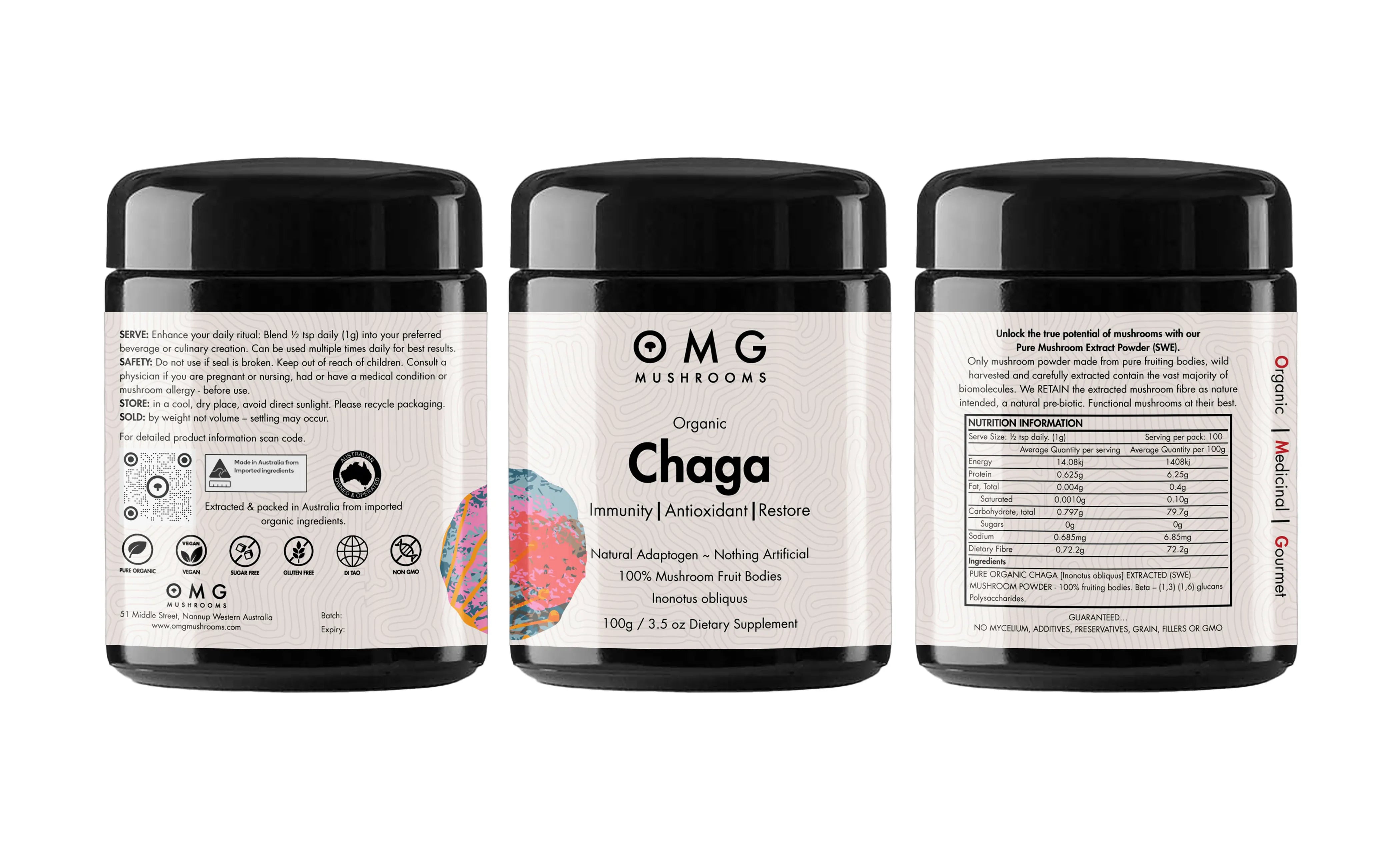 OMG Mushrooms CHAGA mockup