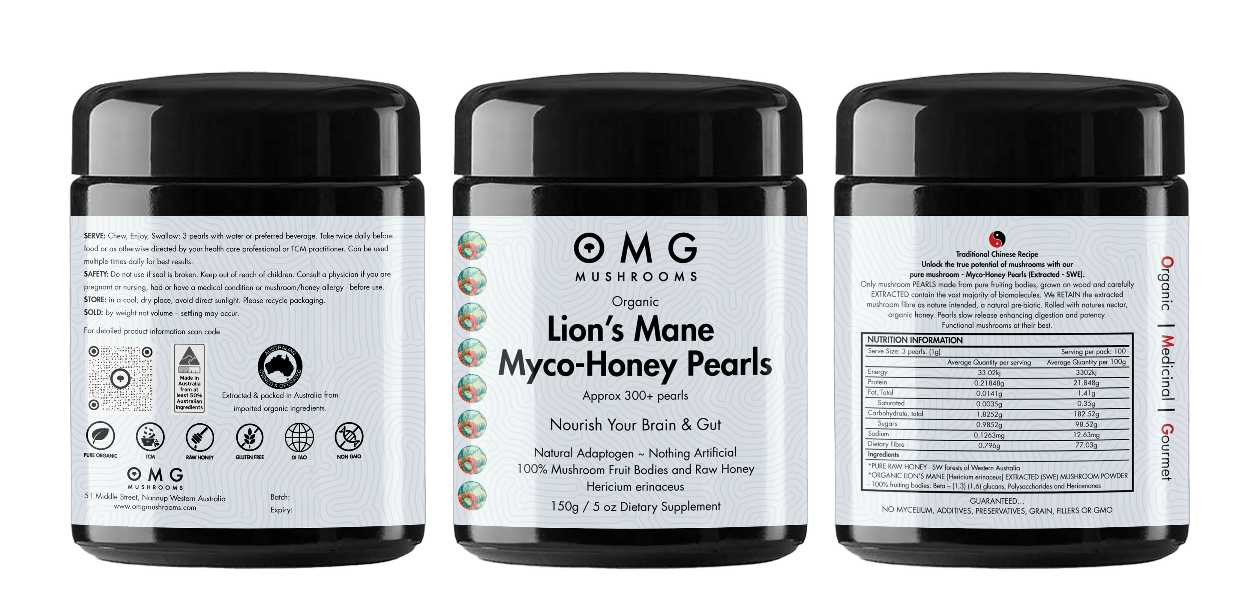 LION'S MANE MYCO HONEY PEARLS (150g)