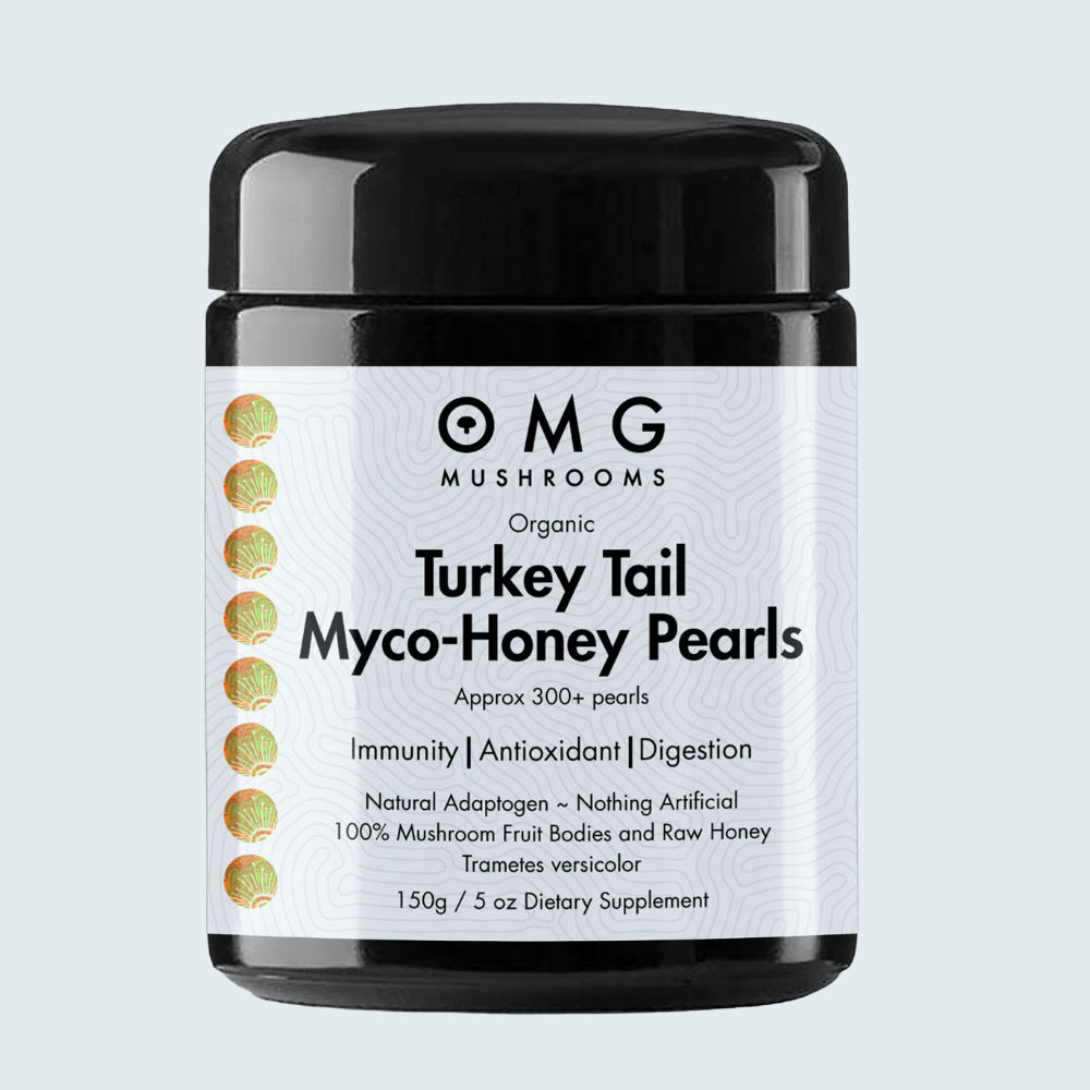 Turkey Tail Myco Honey Pearls functional, medicinal mushrooms